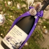 ZIEMASSVĒTKU KARTIŅAS - winter scene champagne violet